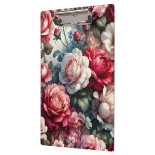 Zeitlose Rose Floraler Charme Klemmbrett