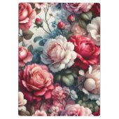 Zeitlose Rose Floraler Charme Klemmbrett (Rückseite)