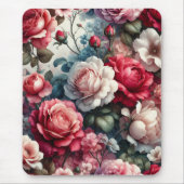Zeitlose Rose Floraler Charme Mousepad (Vorne)