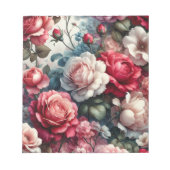 Zeitlose Rose Floraler Charme Notizblock (Vorderseite)