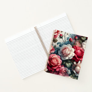Zeitlose Rose Floraler Charme Notizblock