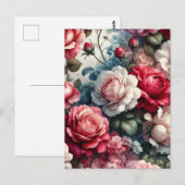 Zeitlose Rose Floraler Charme Postkarte (Vorne/Hinten)