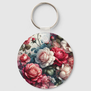 Zeitlose Rose Floraler Charme Schlüsselanhänger