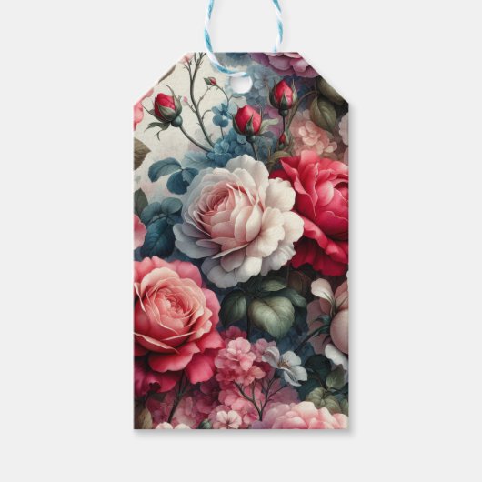 Zeitlose Rose Geschenkanhänger (Vorderseite)