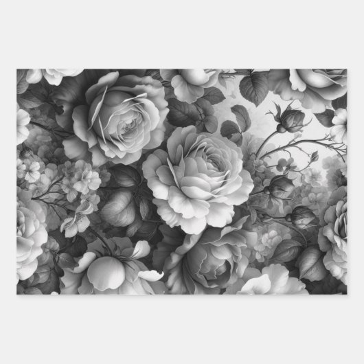 Zeitlose Rose Geschenkpapier Set (Vorderseite 2)