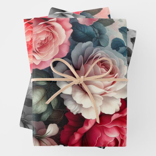 Zeitlose Rose Geschenkpapier Set (Beispiel)