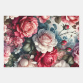 Zeitlose Rose Geschenkpapier Set (Vorderseite)