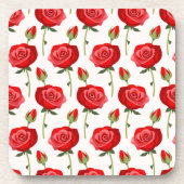 Zeitlose Rose Getränkeuntersetzer (Vorderseite)