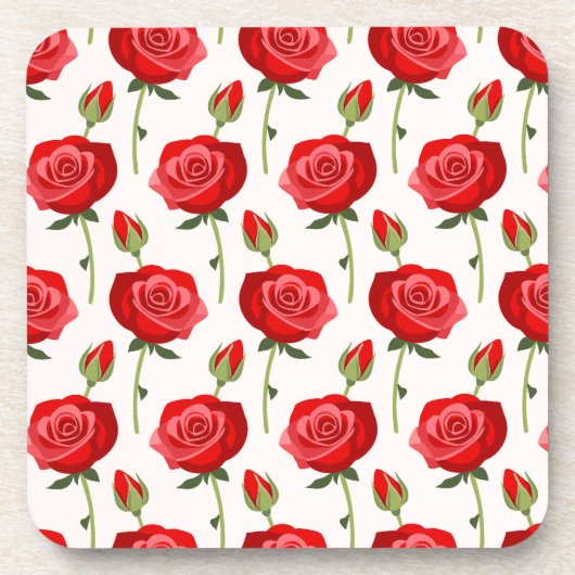 Zeitlose Rose Getränkeuntersetzer (Vorderseite)