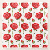 Zeitlose Rose Glasuntersetzer (Vorderseite)
