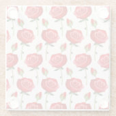 Zeitlose Rose Glasuntersetzer (Rückseite)