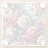 Zeitlose Rose Glasuntersetzer (Rückseite)