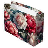 Zeitlose Rose Große Geschenktüte (Rückseite Schrägansicht)