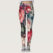 Zeitlose Rose Leggings (Vorderseite)