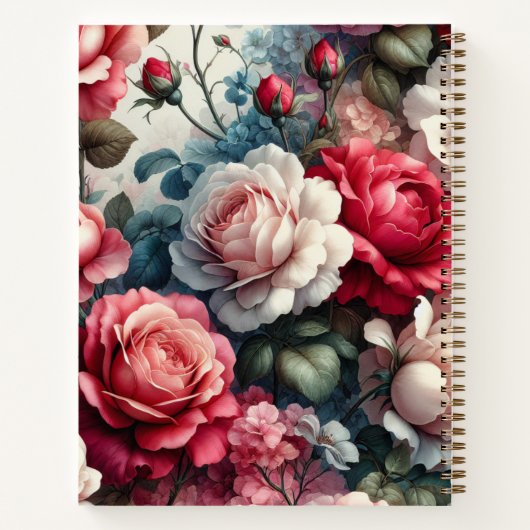 Zeitlose Rose Notizblock (Rückseite)