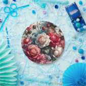 Zeitlose Rose Pappteller (Party)