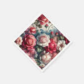 Zeitlose Rose Serviette (Ecke)