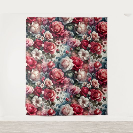 Zeitlose Rose Wandteppich (Vorderseite)