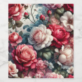 Zeitlose Rose Weinetikett (Einzelnes Label)