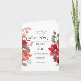 Zeitlose rote Blume Einladung