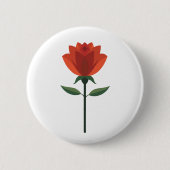Zeitlose Rote Rose Button (Vorderseite)