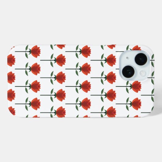 Zeitlose Rote Rose Case-Mate iPhone Hülle (Rückseite (Horizontal))