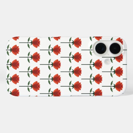 Zeitlose Rote Rose Case-Mate iPhone Hülle (Rückseite (Horizontal))