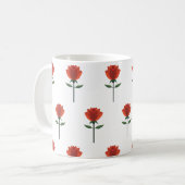 Zeitlose Rote Rose Kaffeetasse (Vorderseite Links)