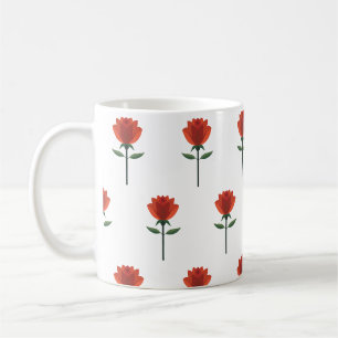 Zeitlose Rote Rose Kaffeetasse