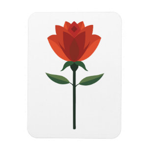 Zeitlose Rote Rose Magnet
