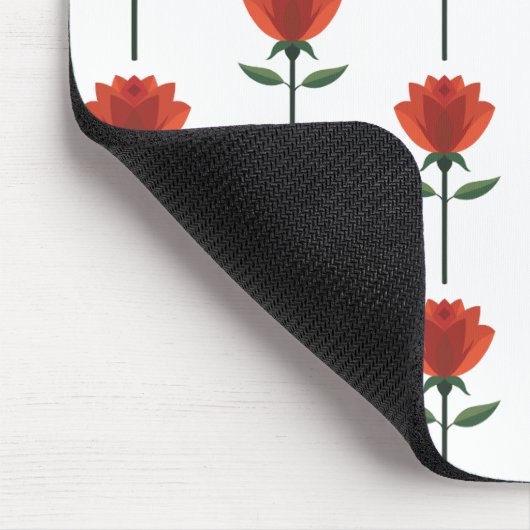 Zeitlose Rote Rose Mousepad (Ecke)