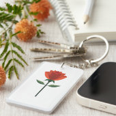 Zeitlose Rote Rose Schlüsselanhänger (Vorderseite rechts)