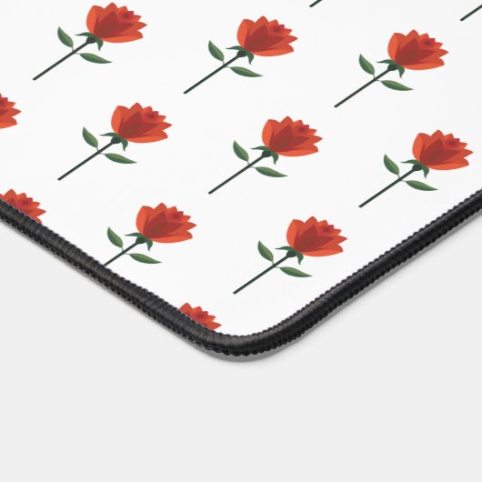 Zeitlose Rote Rose Schreibtischunterlage (Ecke)