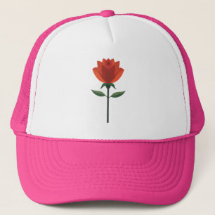 Zeitlose Rote Rose Truckerkappe
