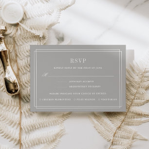 Zeitlose RSVP-Karte mit Speisekarte Griechenland RSVP Karte