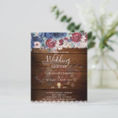 Zeitlose rustikale Blue Burgundy Blumenzange Hochz (Stehend Vorderseite)