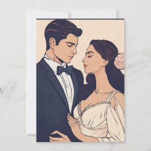 Zeitlose Schätze: Hochzeitseinladung mit Stil Einladung