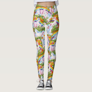 Zeitlose Schätze Rainbows und Einhörner Leggings