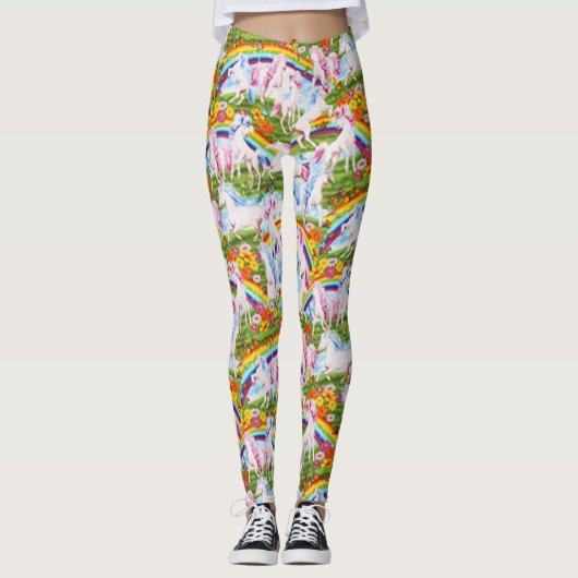 Zeitlose Schätze Rainbows und Einhörner Leggings (Vorderseite)