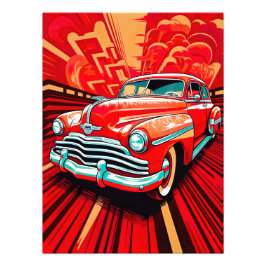 Zeitlose Schätze Vintage Car Fotodruck