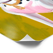 Zeitlose Schönheit: Afro-Frau und Dalmatiner im He Poster (Ecke)