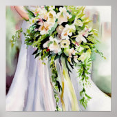 Zeitlose Schönheit, Bridal Cascading Bouquet 1, Poster (Vorne)