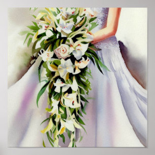 Zeitlose Schönheit, Bridal Cascading Bouquet 2, Poster