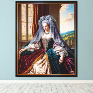 Zeitlose Schönheit einer majestätischen Dame mit S Leinwanddruck
