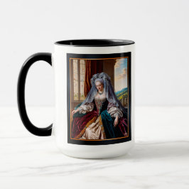 Zeitlose Schönheit einer majestätischen Dame mit S Tasse