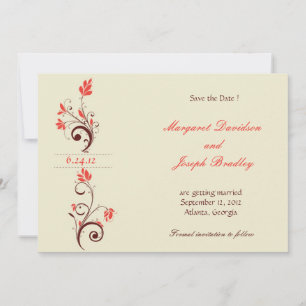 Zeitlose Schönheit speichern Sie die Datumskarten Einladung