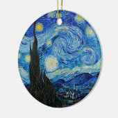 Zeitlose Schönheit - Vincent Van Gogh's Starry Nig Keramik Ornament (Links)