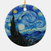 Zeitlose Schönheit - Vincent Van Gogh's Starry Nig Keramik Ornament (Hinten)