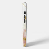 Zeitlose Schönheit - Zalara Luxe Tan & Gold Marmor Case-Mate iPhone Hülle (Rückseite / Links)