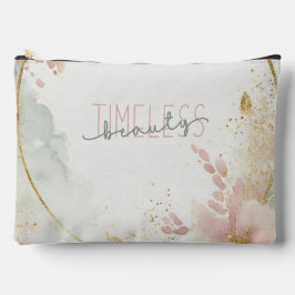 Zeitlose Schönheit - Zalara Luxe Tan & Gold Marmor Zubehörtasche